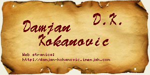 Damjan Kokanović vizit kartica